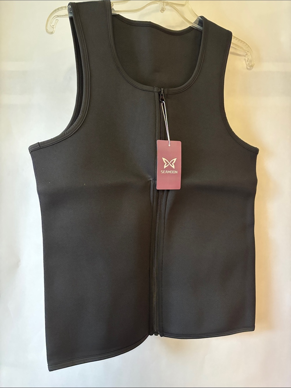 Men's Black Neoprene Zip Vest